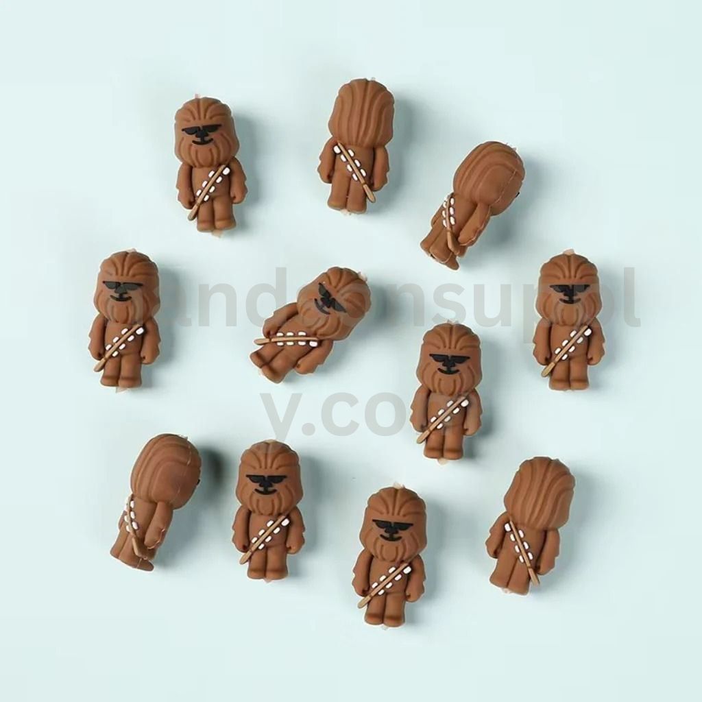 3D Star Wa Chewbacc Silicone Focal Beads