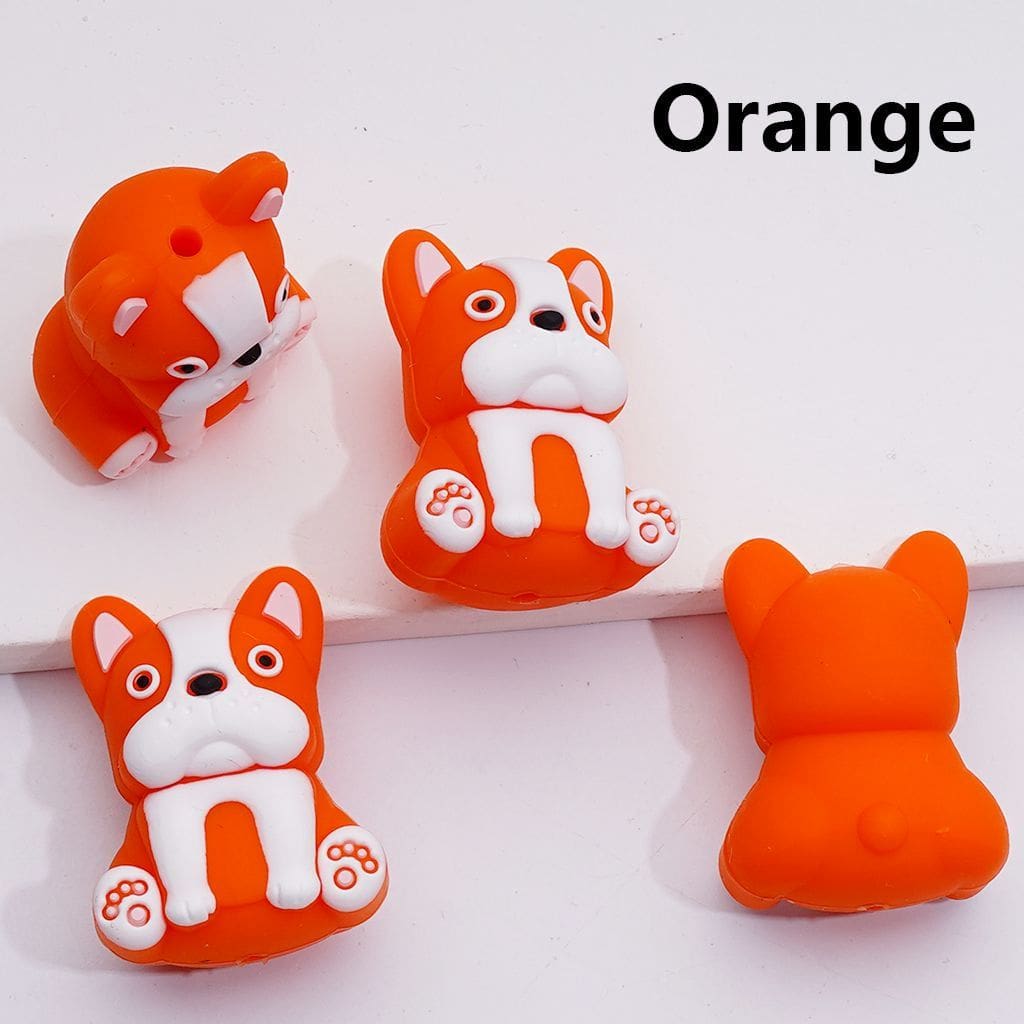 French Bulldog Puppy Cute 3D Silicone Focal Beads