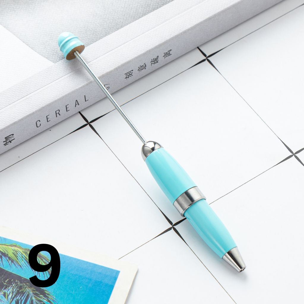 Handy Metal Beadable Pens Short Round Curvy 120mm Beaded Pens