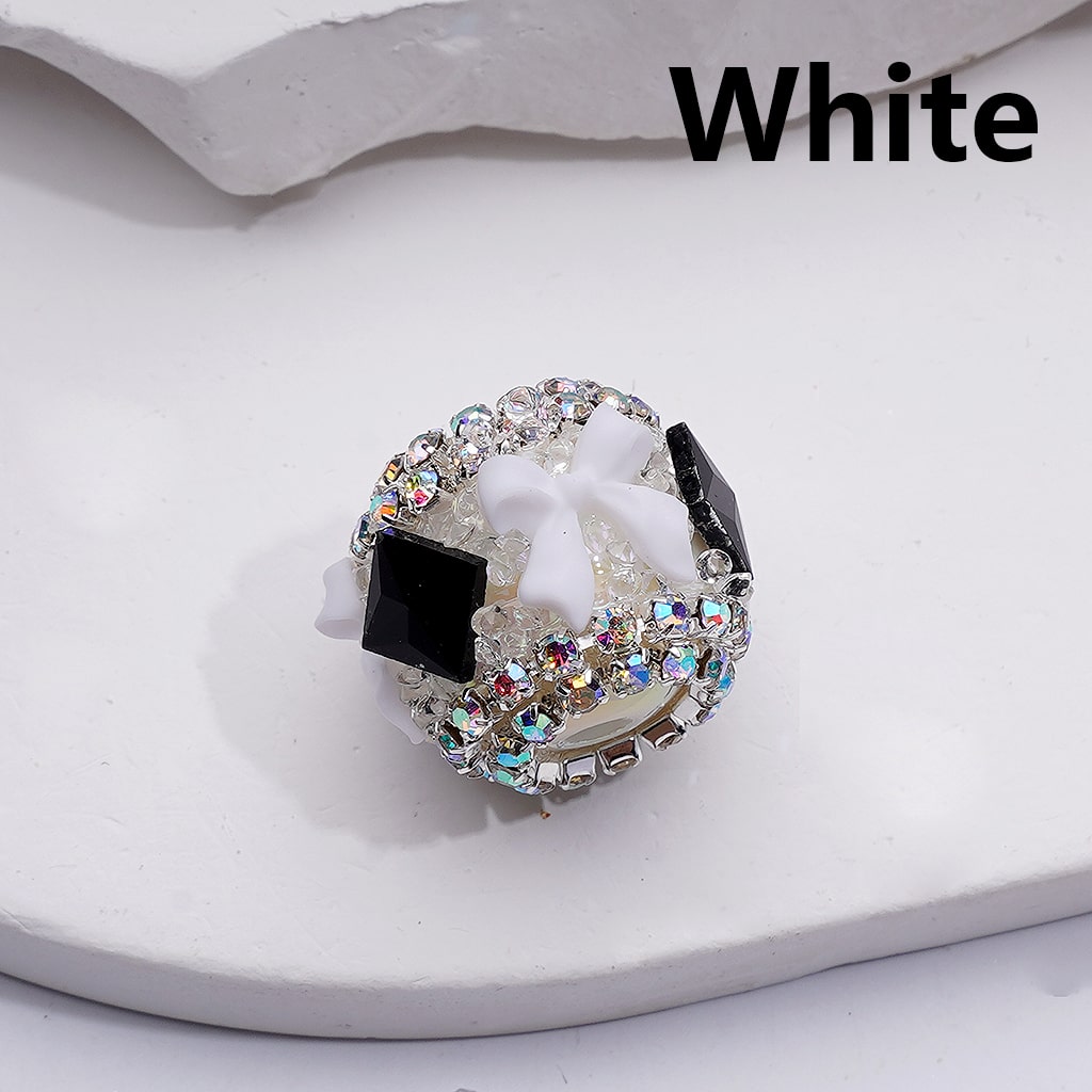 Square & AB Rhinestones Chains Multi-Color Bowknots Clear Sugar Acrylic Beads 18*20MM