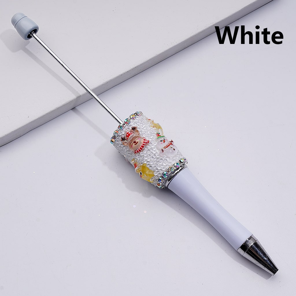 Clear Sugar Christmas Series Charms AB Rhinestones Beadable Pens