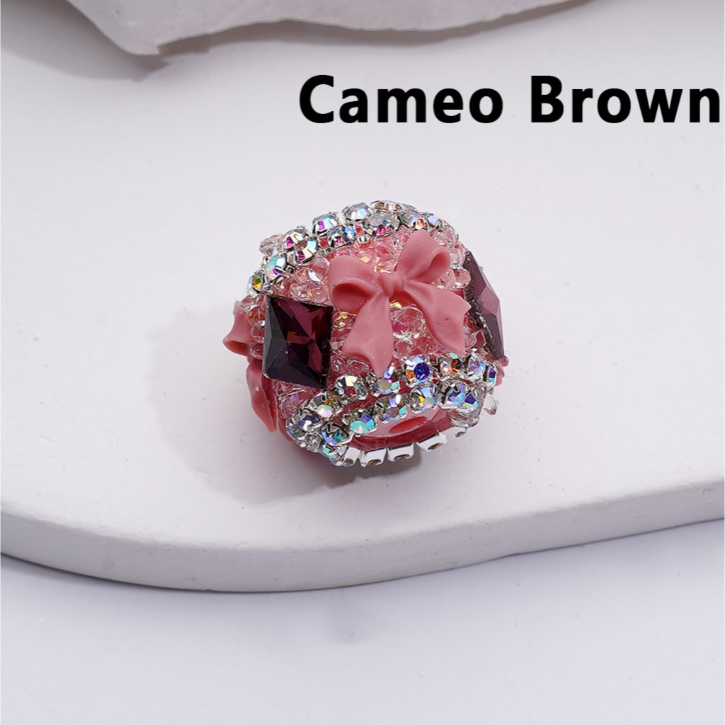 Square & AB Rhinestones Chains Multi-Color Bowknots Clear Sugar Acrylic Beads 18*20MM