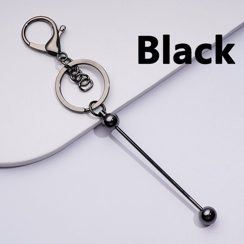 DIY Metal Beadable Bar for Keychains, Beadable with Bar II Bullet Head, 88mm
