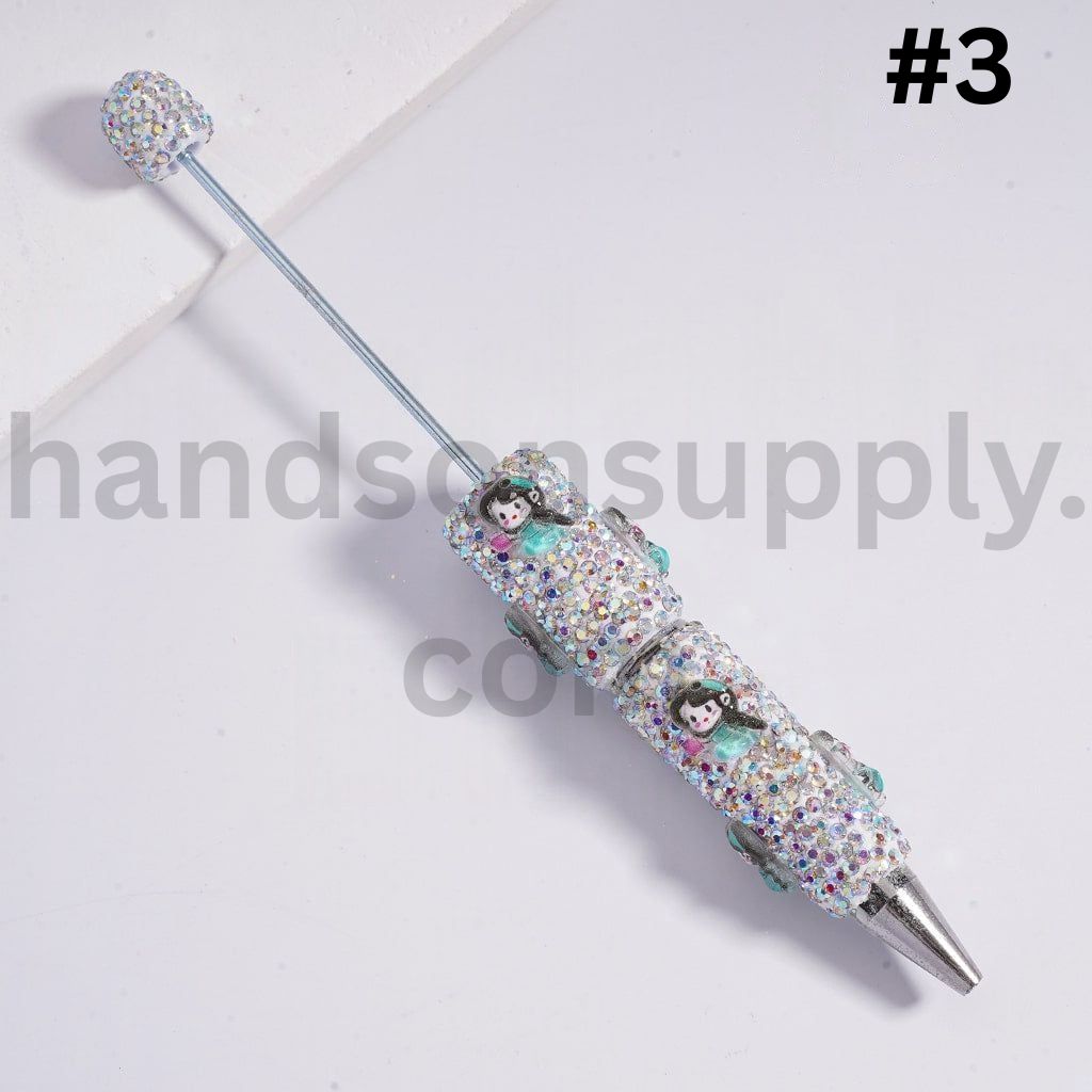Snow White Mermaid Luminous Sparkling Disney Princess AB Rhinestones Clay Pens