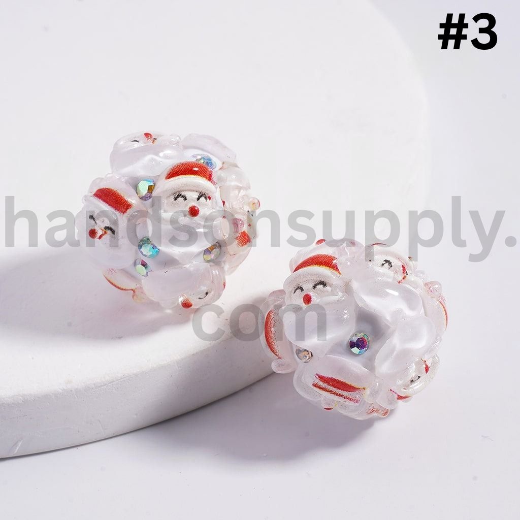 Christmas Icons & Sanrio Characters Santa, Snowman, Christmas Hat Socks Elk Snowman Christmas Tree, Pochacco Cinnamonrol Pom Pom Puri AB Rhinestones & More 20mm Clay Beads