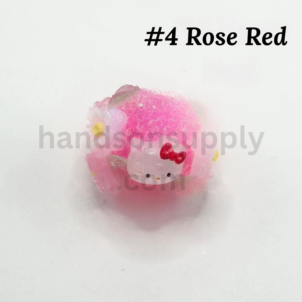 Glow in the Dark Jelly Color Sugar Cartoon Flower Chunky Beads Cute Mixed Characters & Colors, 20MM by 27M