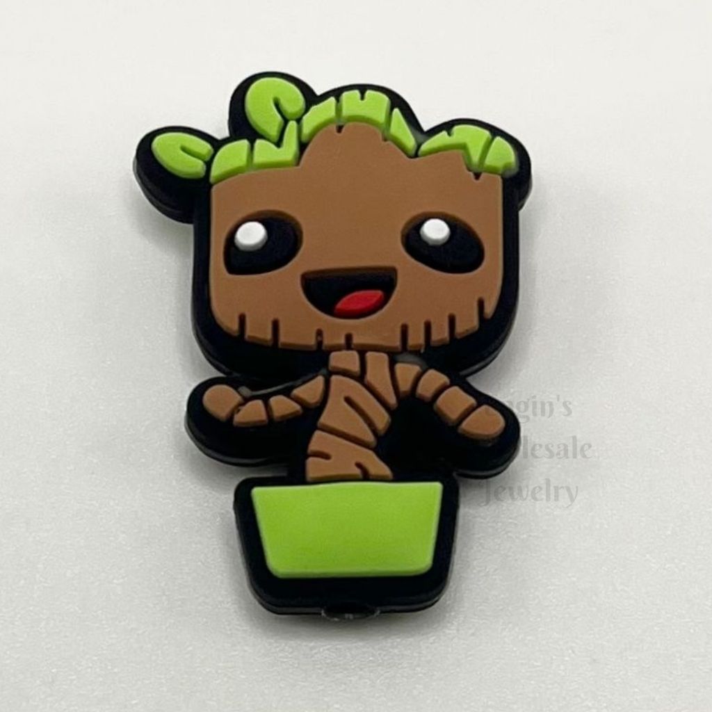 Cute Cartoon Plant Creature Style Silicone Focal Beads