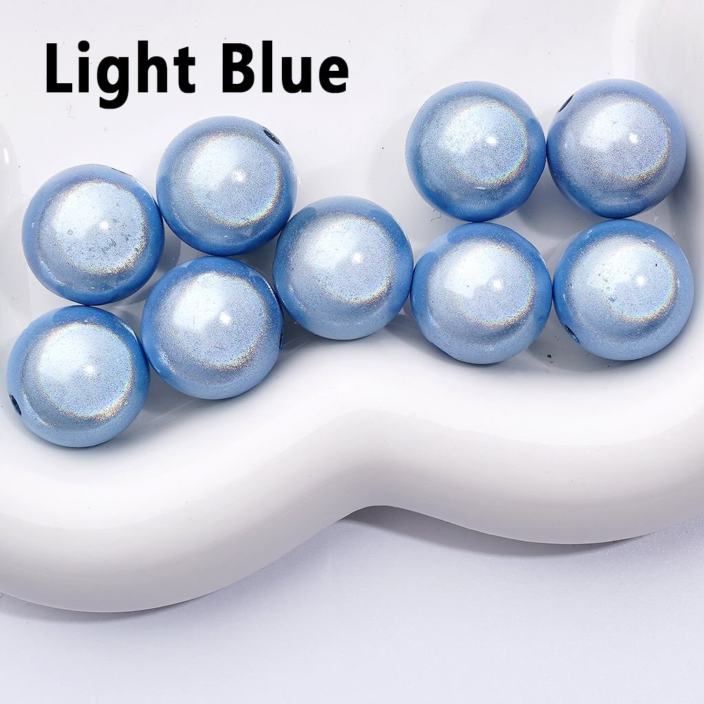 Glossy Multi-Color Shiny Round Acrylic Beads, 16MM