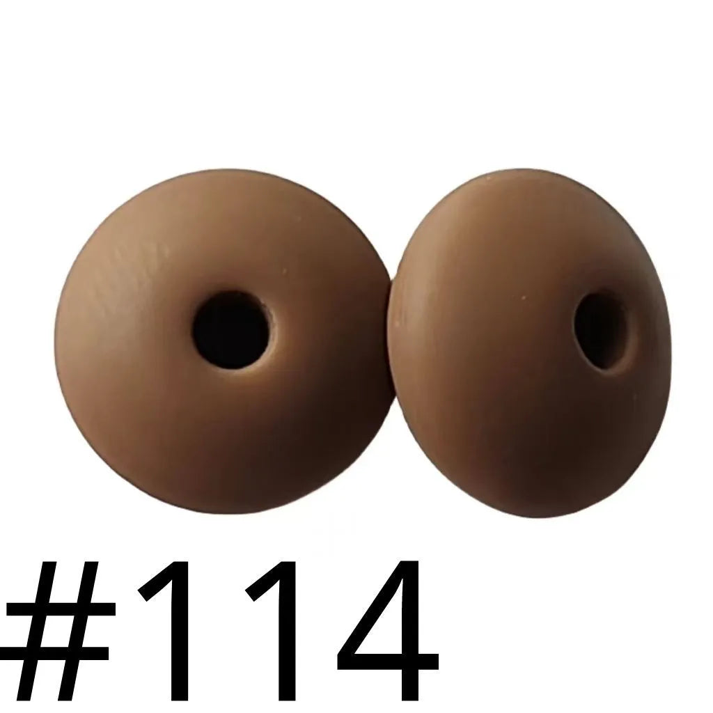 Lentil Silicone Beads Spacers Saucers 12mm
