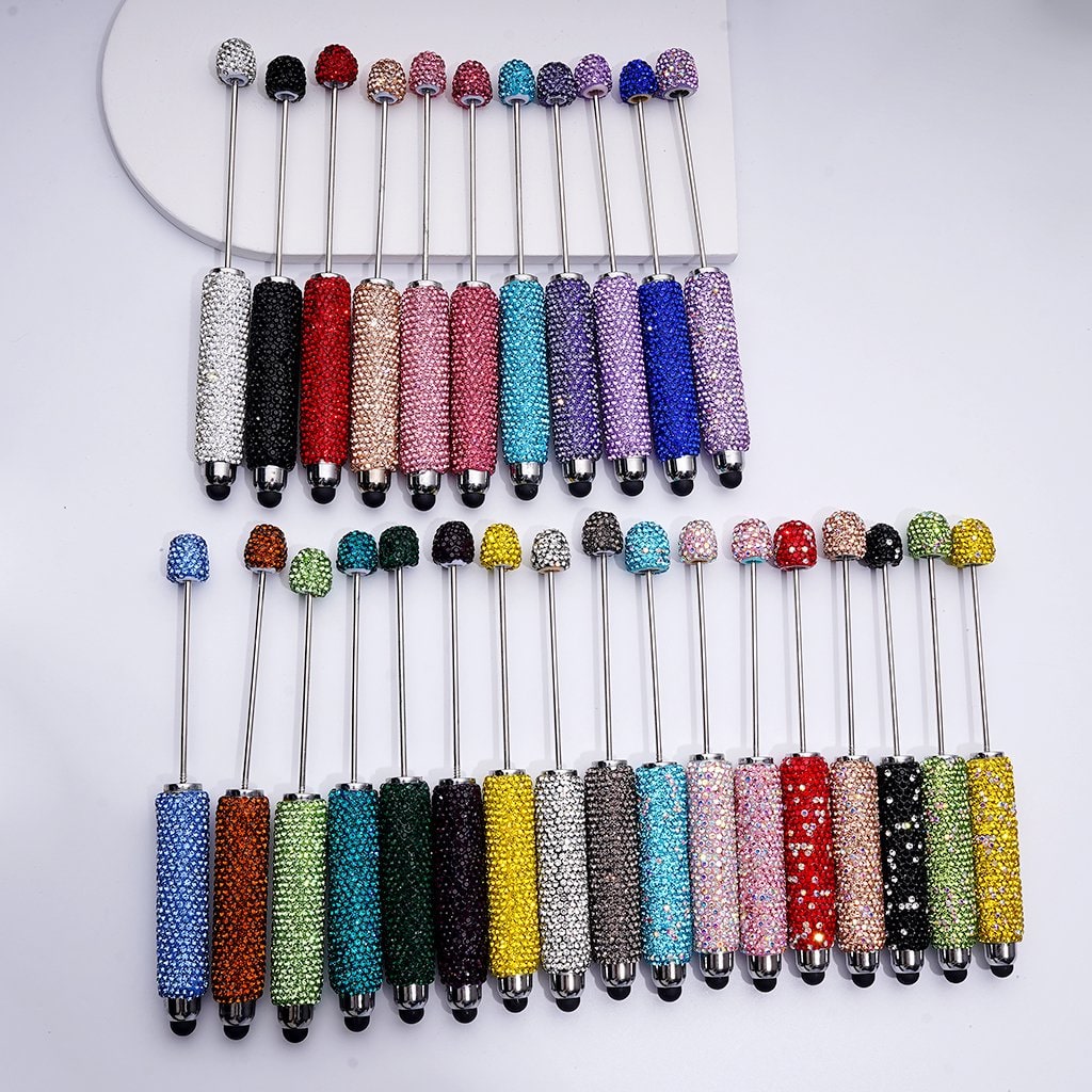 Whimsical Vivid Fruit Series Pens – Beadable Design with Clear Sugar White Accents
