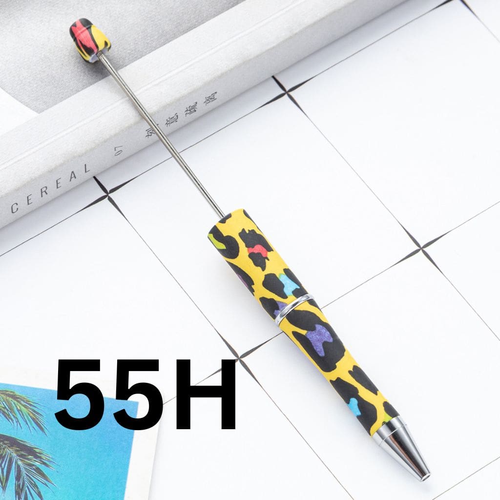 Black and Yellow Colorful Printed Beadable Pens Number 55H