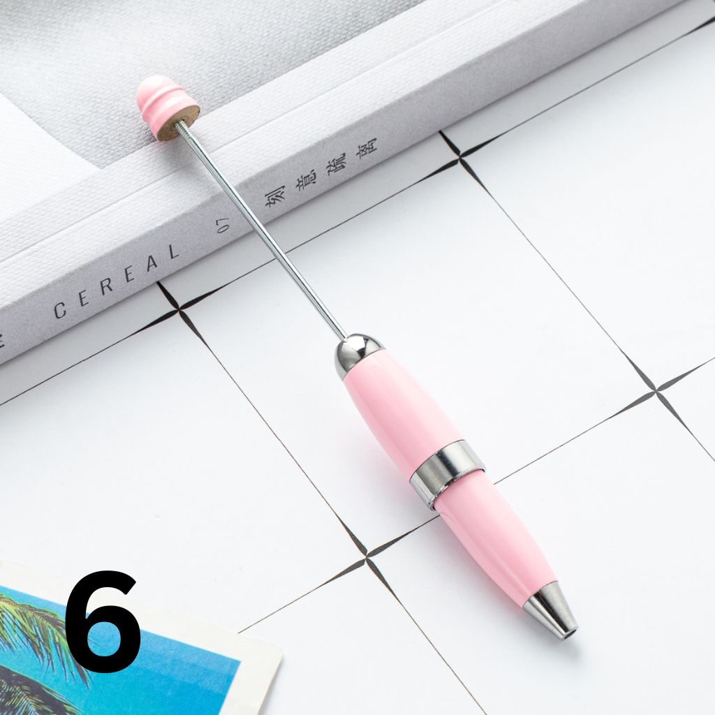 Handy Metal Beadable Pens Short Round Curvy 120mm Beaded Pens