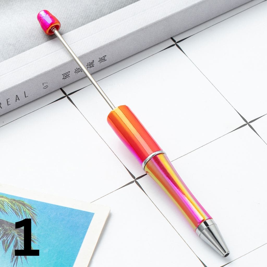 Beadable Pens with UV Coating and Glossy Finish Beaded Pens