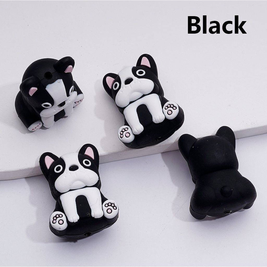 French Bulldog Puppy Cute 3D Silicone Focal Beads