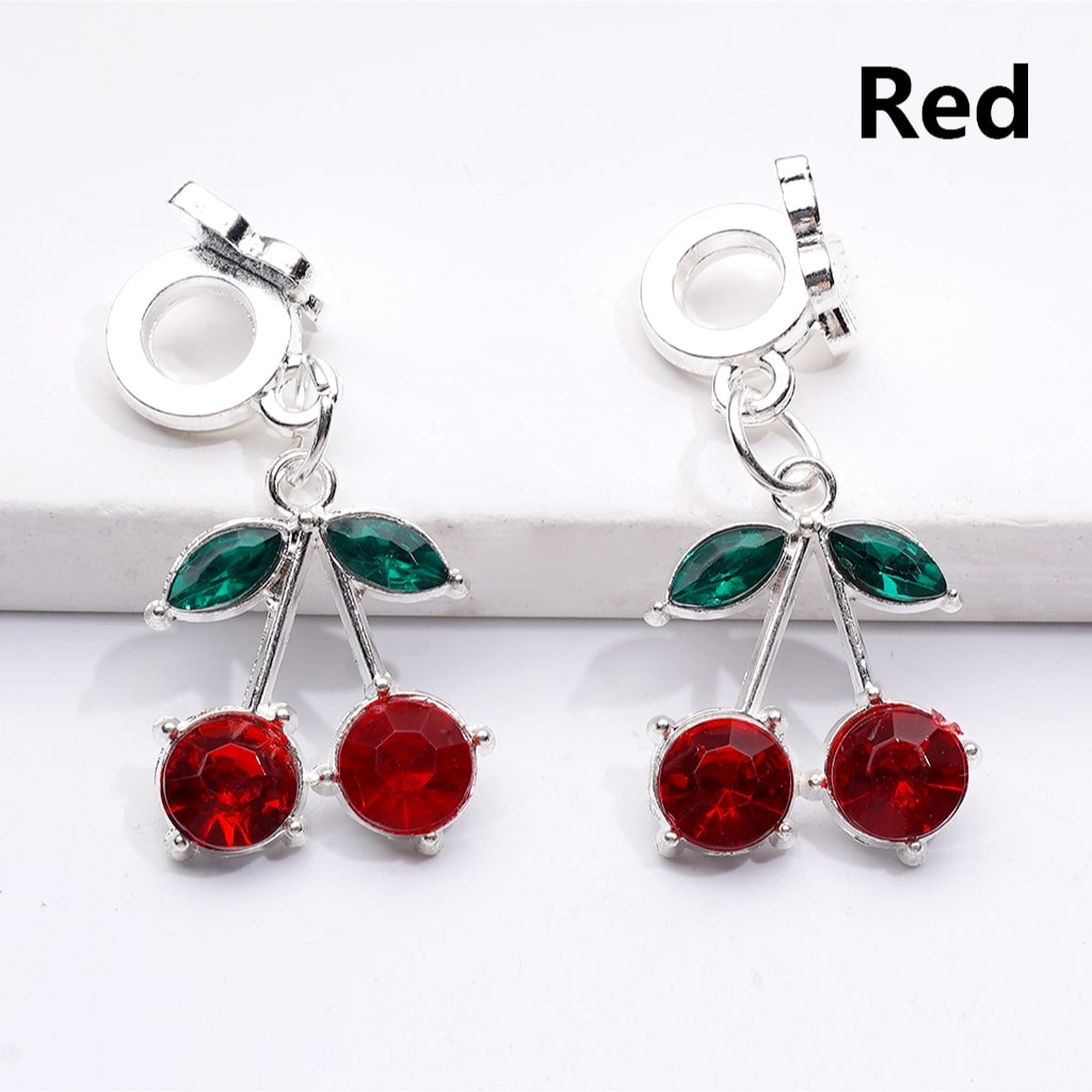 Dangle Butterfly & Crescent Moon Charms Silver Alloy Bail Beads Rhinestone Pendant Jewelry