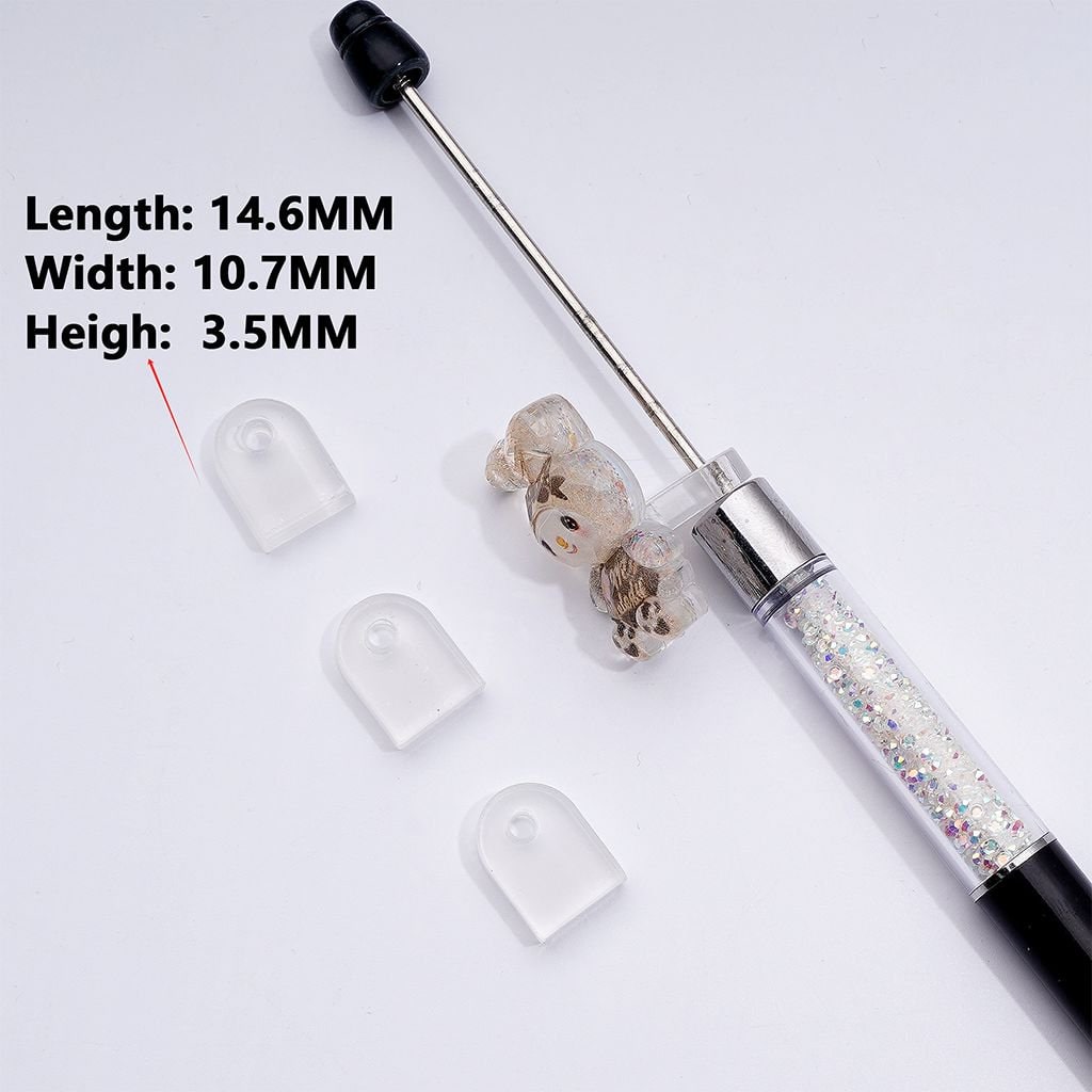 Transparent Arch-Shaped Plastic Cap Loop for Beadable Pens – DIY Craft Essential (14.610.73.5MM)