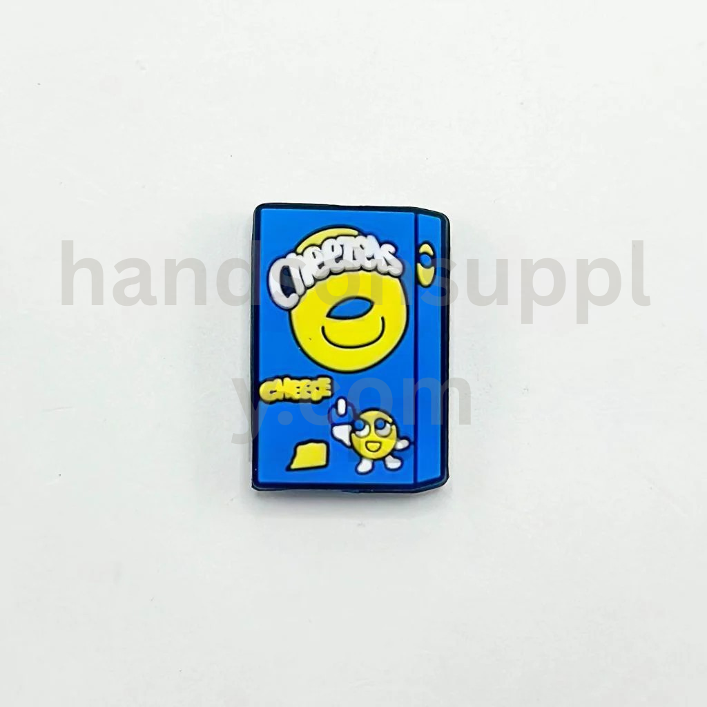 Cheezeos Snack Theme Cookie Biscuit Style Silicone Focal Beads