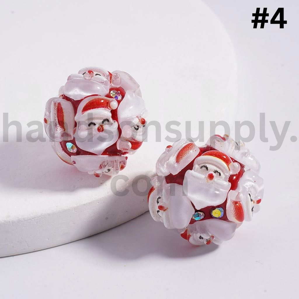 Christmas Icons & Sanrio Characters Santa, Snowman, Christmas Hat Socks Elk Snowman Christmas Tree, Pochacco Cinnamonrol Pom Pom Puri AB Rhinestones & More 20mm Clay Beads