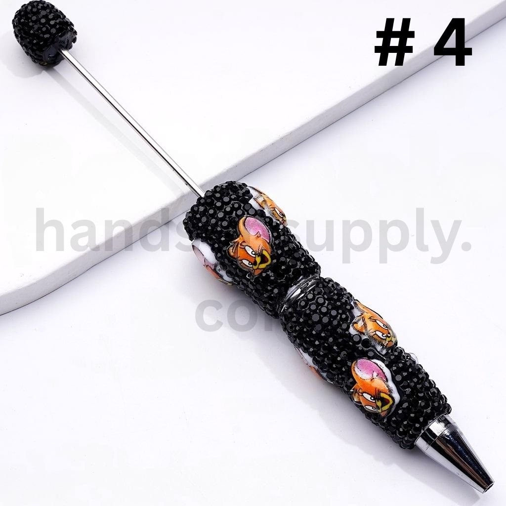 Cute Tom and Jerry Inspired Design with AB Rhinestones Fun Style Clay Pens