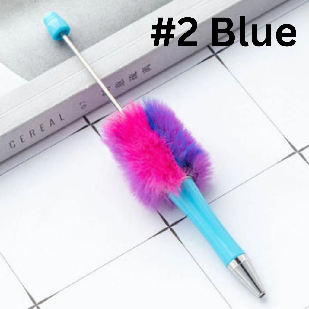 Ombre Gradient Beadable Pens with Fluffy Pom Pom for Stylish Writing PLEASE READ DESCRIPTION
