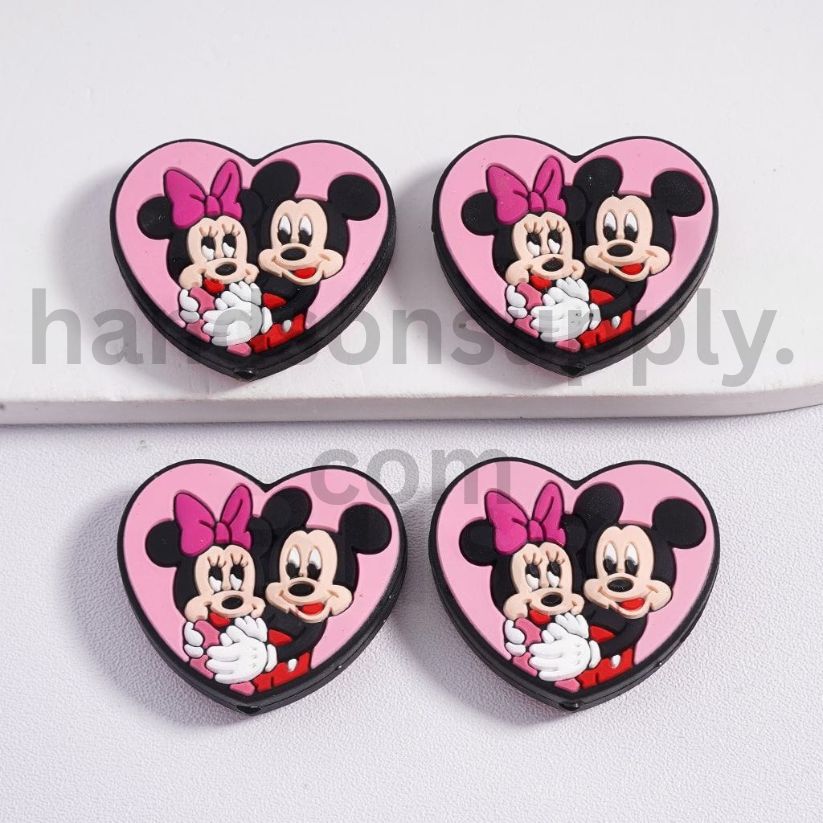 Stitch Lilo & Stitch Mickey & Minnie Mouse Winnie the Pooh & Piglet Donald Duck & Daisy Angel cartoon character Silicone Focal Beads