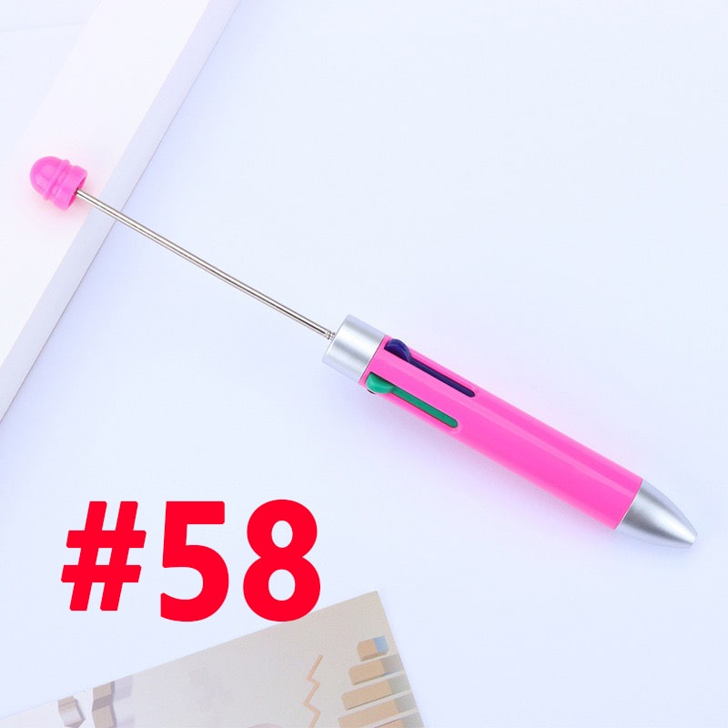 Beaded Multicolor Pens with Four Inks and Colorful pens Refills