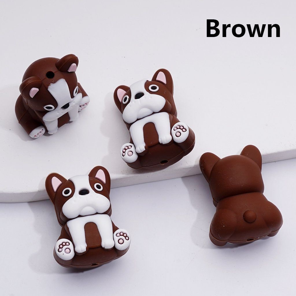 French Bulldog Puppy Cute 3D Silicone Focal Beads