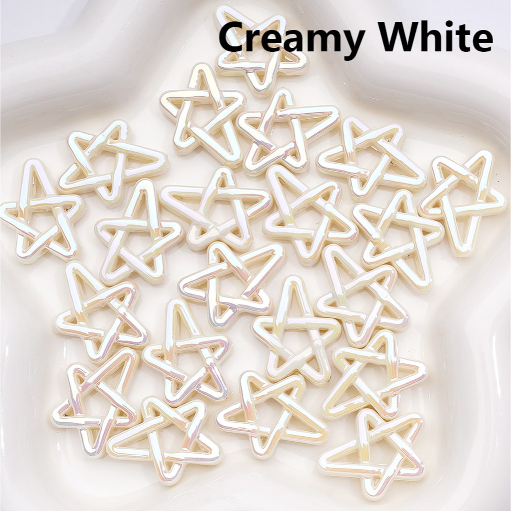 UV Coated Acrylic Beads Shiny Five-Pointed Star Design Multi-Color 19×24MM (Single Color is available for 500pcs(Whole Bag))