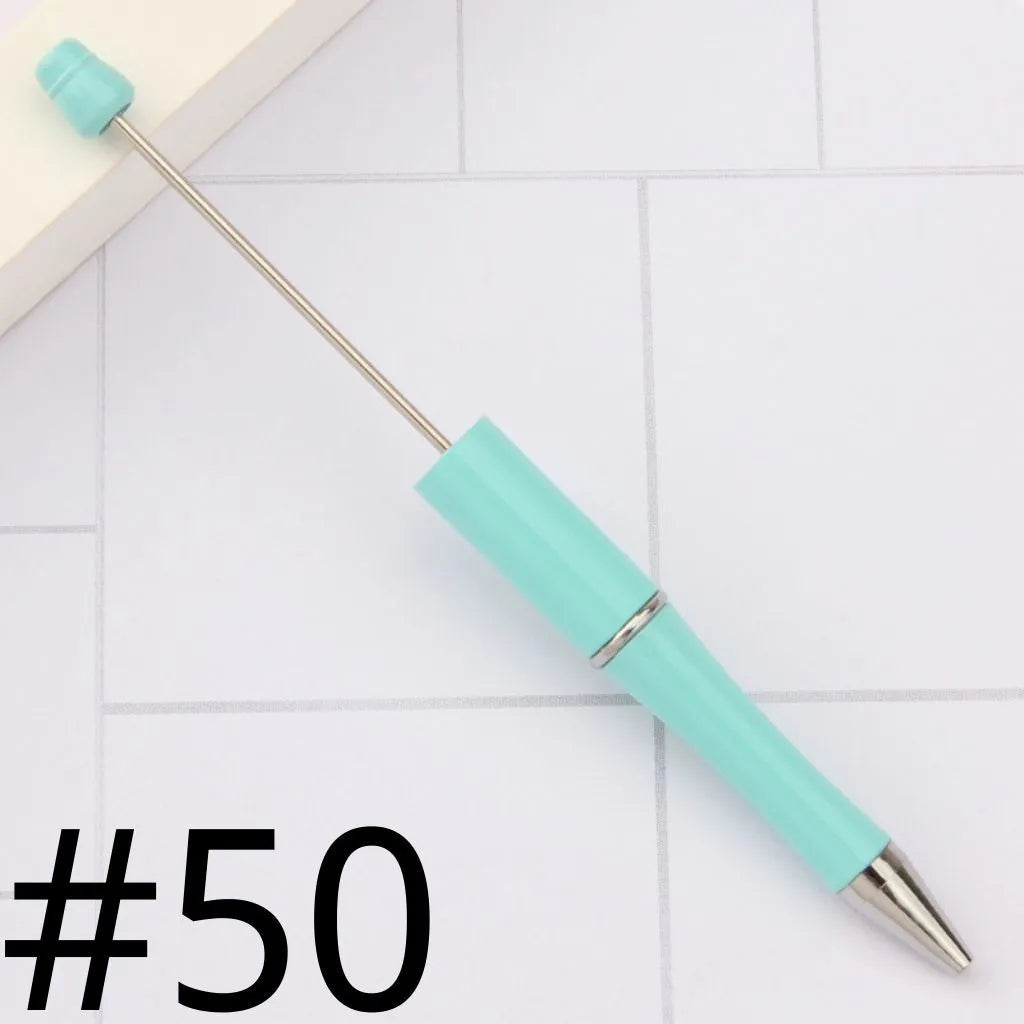 Colorful Plastic Beaded Pens in Solid, Ombre Gradient, and Neon Shades, READ THE DESCRIPTION