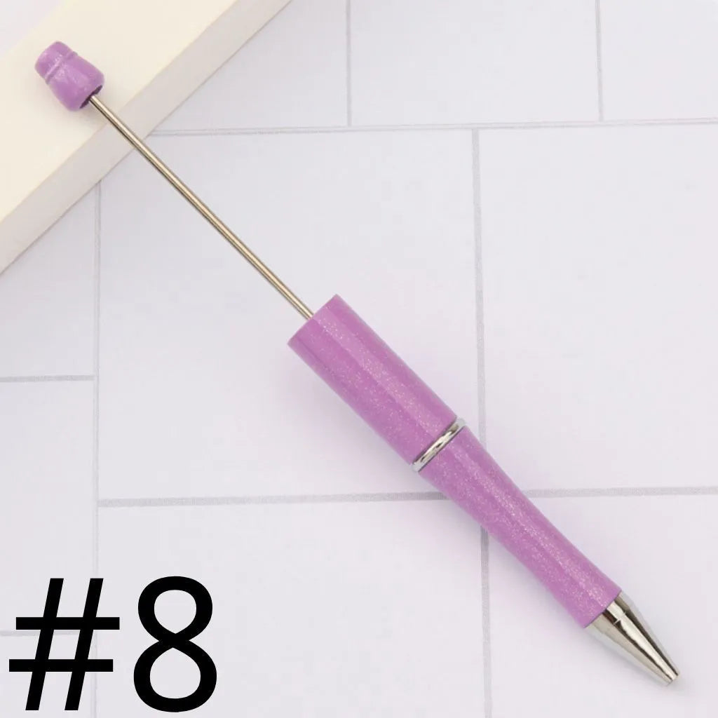 Colorful Plastic Beaded Pens in Solid, Ombre Gradient, and Neon Shades, READ THE DESCRIPTION