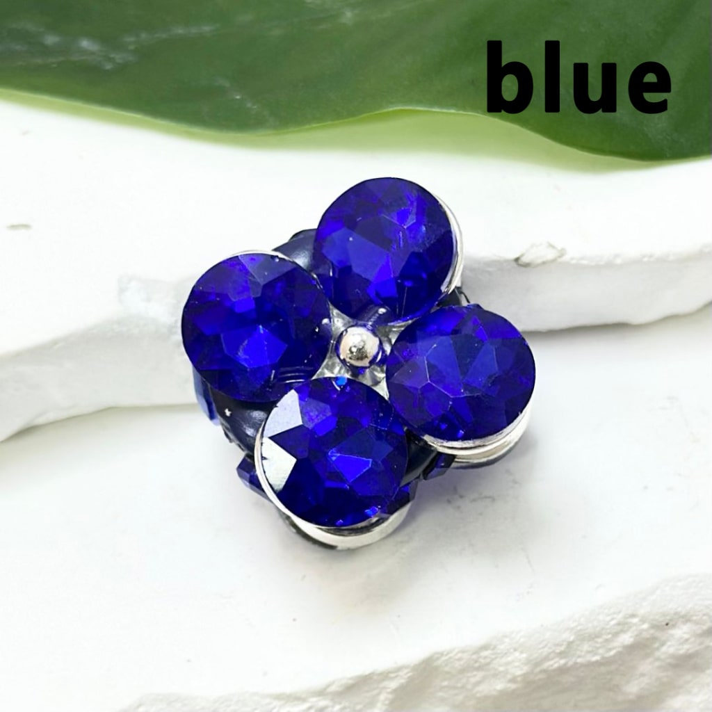 Colorful Shiny Rhinestones, Oval Pearls, and Exquisite Silver Alloy Flower Clay Beads 24MM