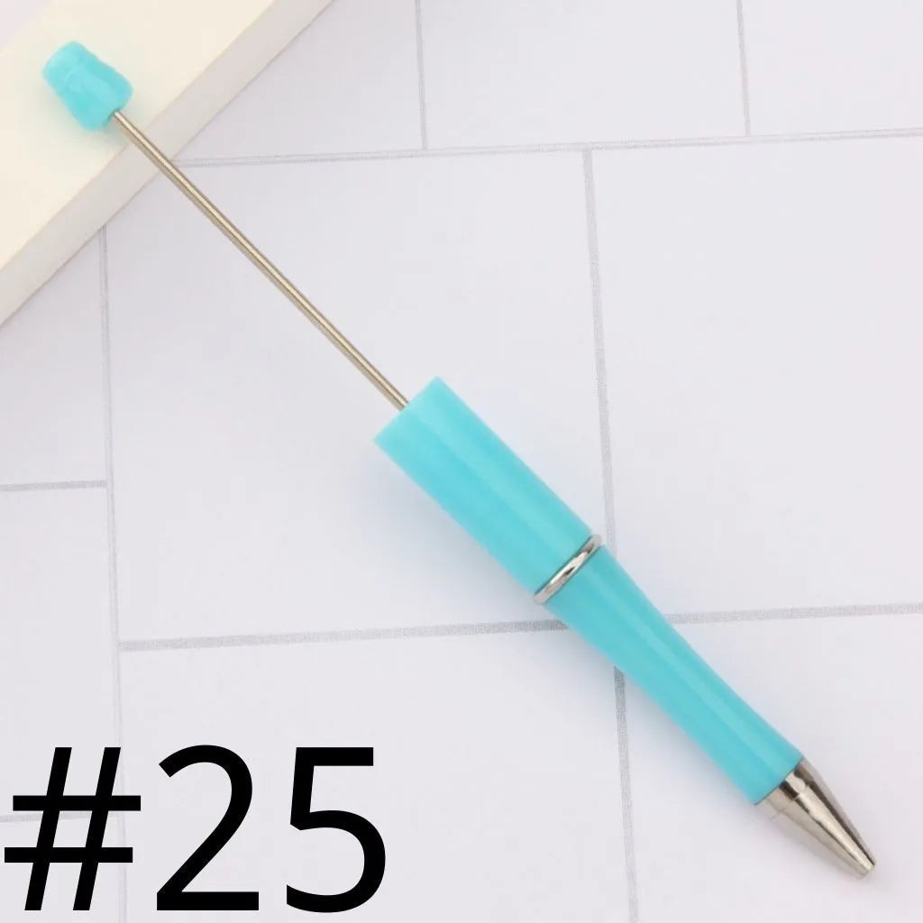Colorful Plastic Beaded Pens in Solid, Ombre Gradient, and Neon Shades, READ THE DESCRIPTION