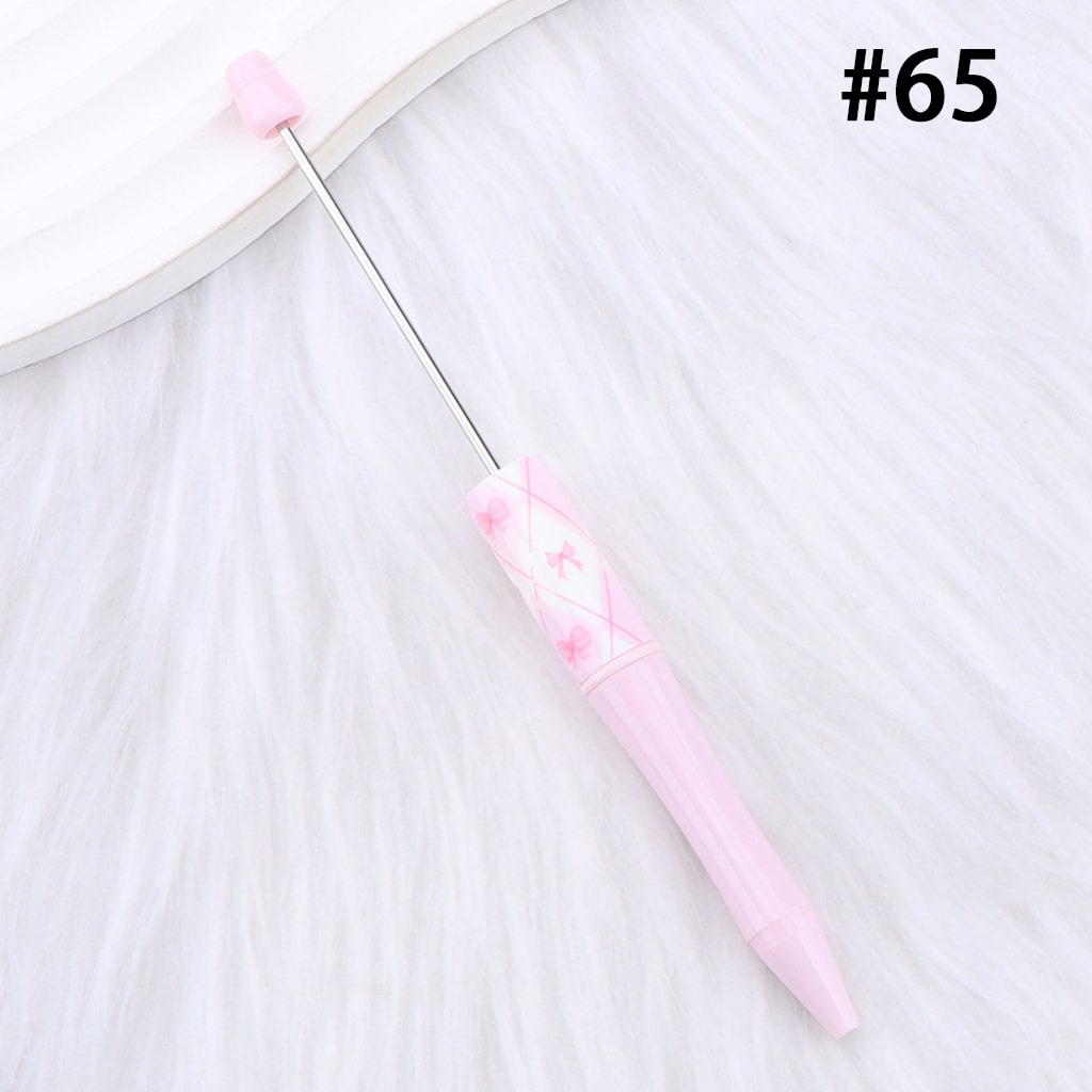 Cute Bowknots & Hearts, Pink Color Series, DIY Beadable Pen 147mm