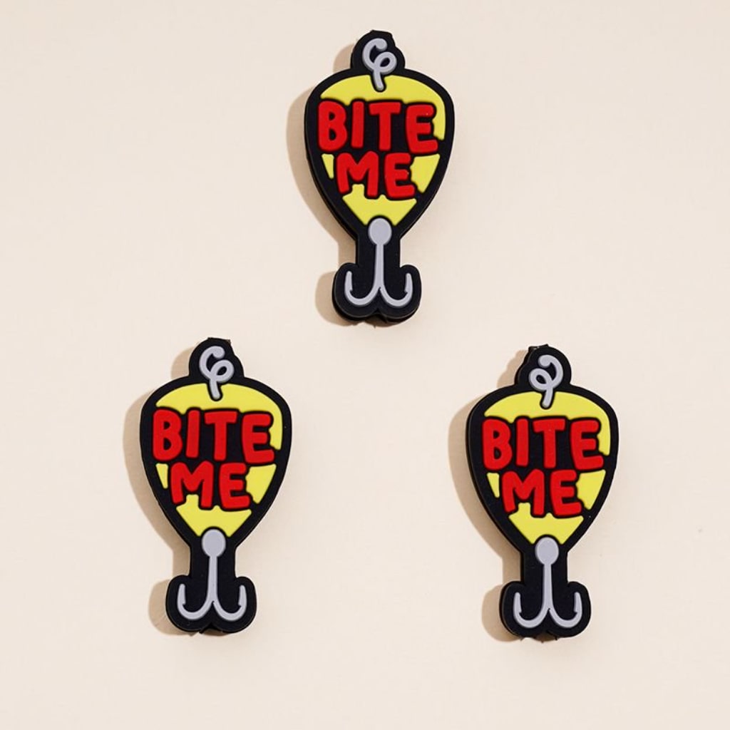 The Yellow Fishhook Bite Me Silicone Focal Beads