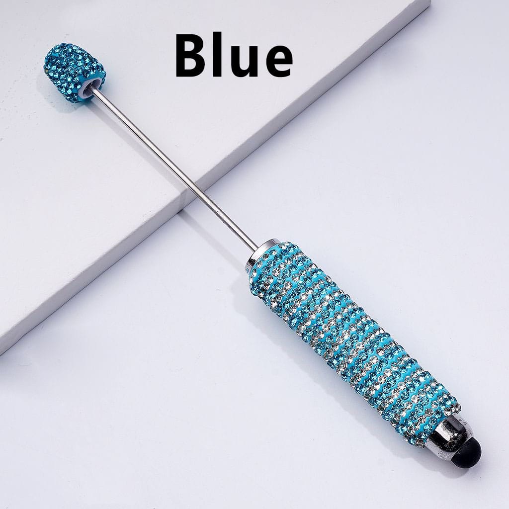 Glamorous Beadable Stylus Pens – Sparkling Double-Color Rhinestones & Clay Design
