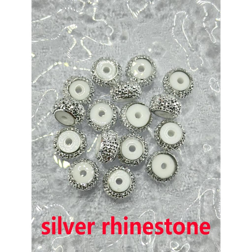 Silver, Golden & Black Rhinestone Wheel Spacers, 6x12mm