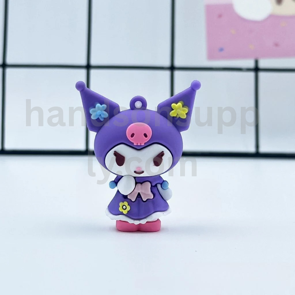 Large 3D Character Charms for Keychains 32–55MM PVC Silicone Beads