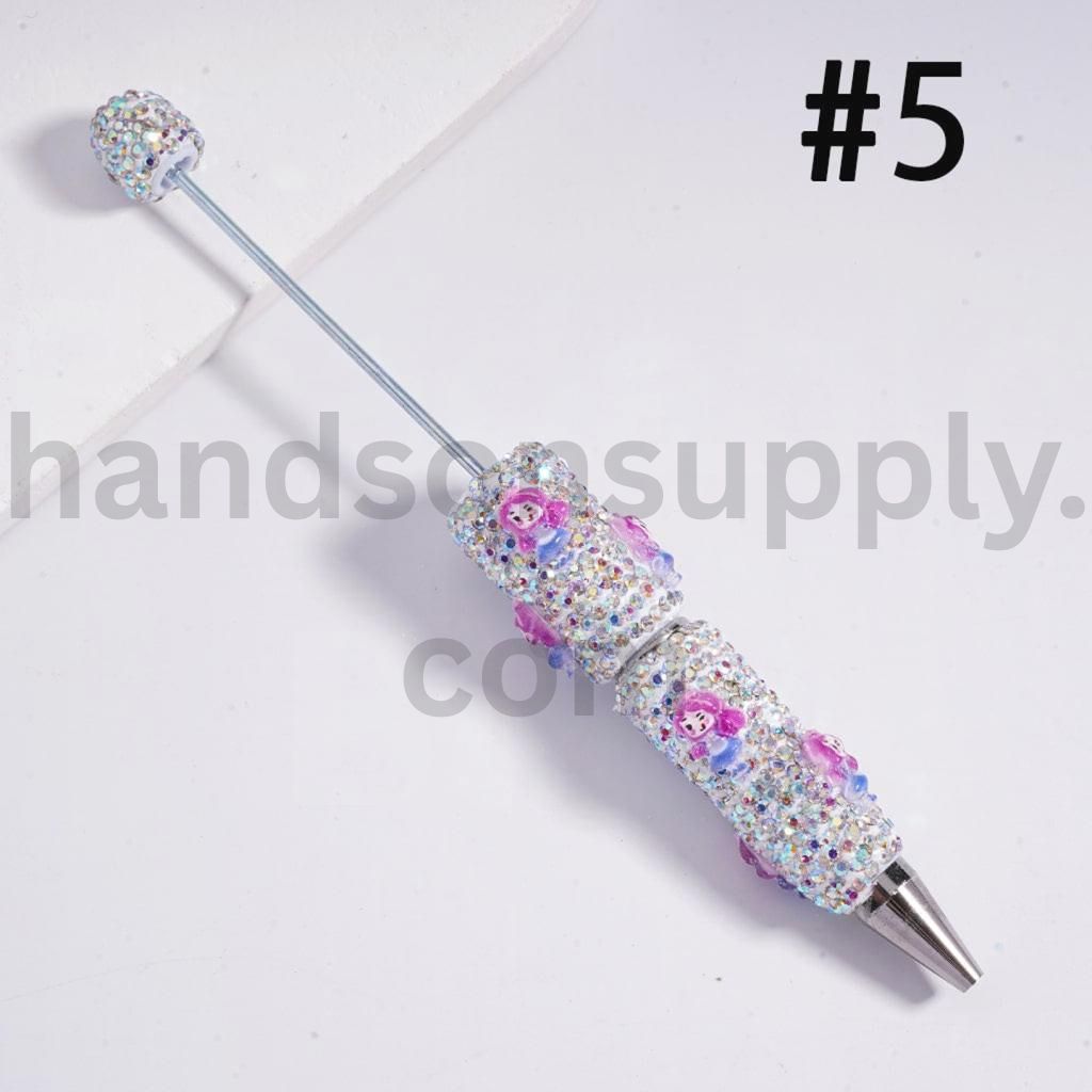 Snow White Mermaid Luminous Sparkling Disney Princess AB Rhinestones Clay Pens