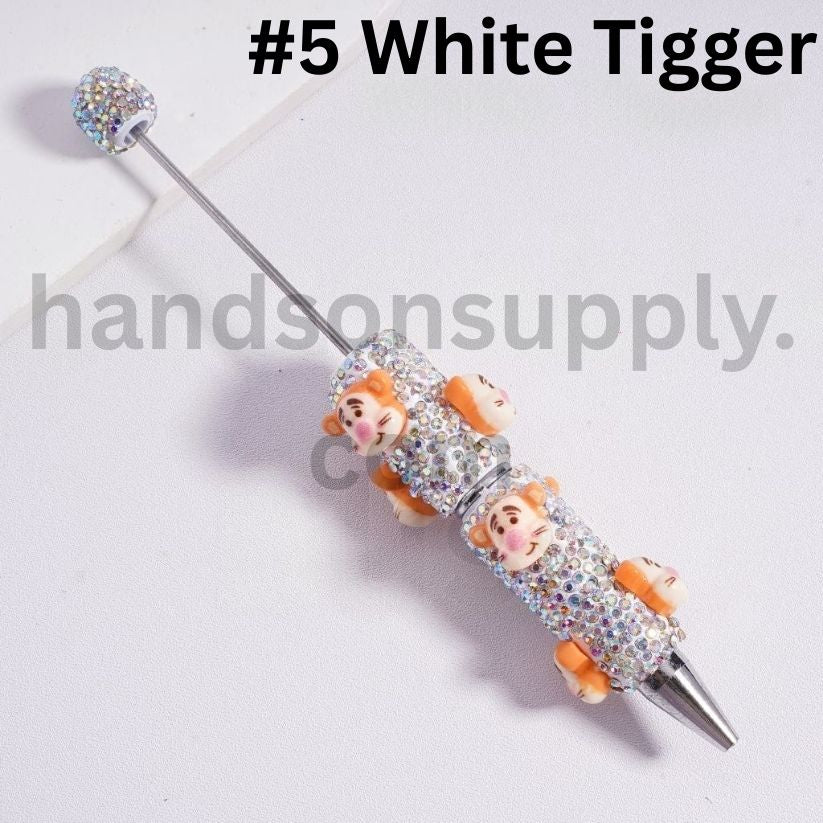Winnie the Pooh & Friends characters Beadable Clay Pens with AB Black Rhinestones