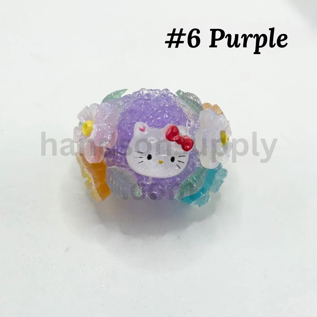Glow in the Dark Jelly Color Sugar Cartoon Flower Chunky Beads Cute Mixed Characters & Colors, 20MM by 27M