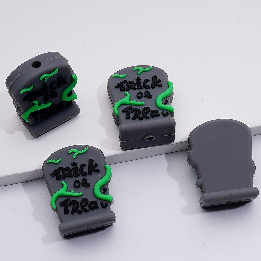 Halloween Trick or Treat Silicone Focal Beads
