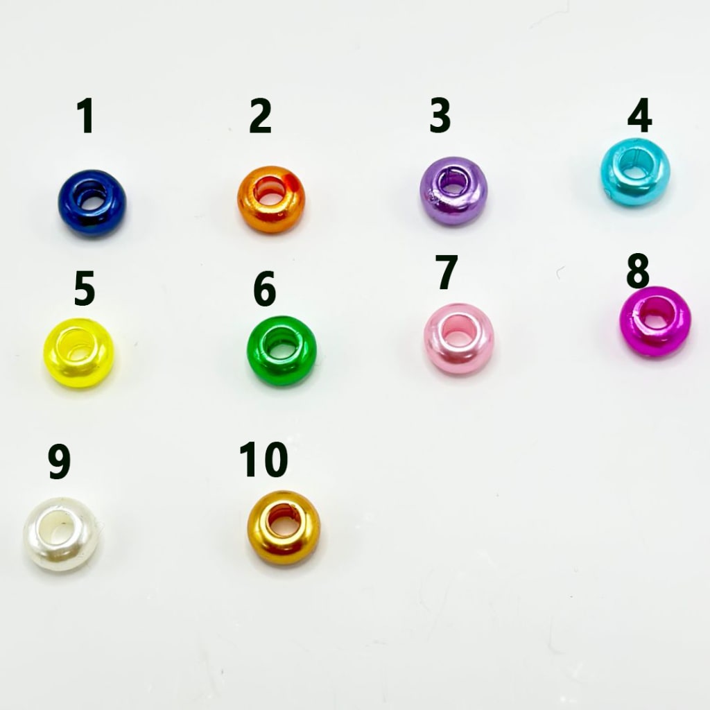 Wheel Acrylic Beads with Glossy Multi-Color Large Hole, 12MM, Please Read the Description