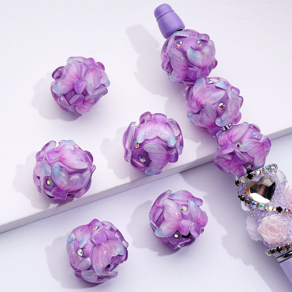 Adorable Purple Fish Tail Clay Beads with AB Rhinestones, Approx. 20MM