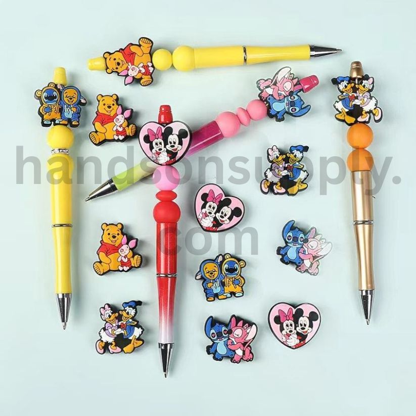 Stitch Lilo & Stitch Mickey & Minnie Mouse Winnie the Pooh & Piglet Donald Duck & Daisy Angel cartoon character Silicone Focal Beads