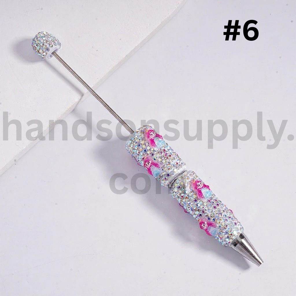 Snow White Mermaid Luminous Sparkling Disney Princess AB Rhinestones Clay Pens