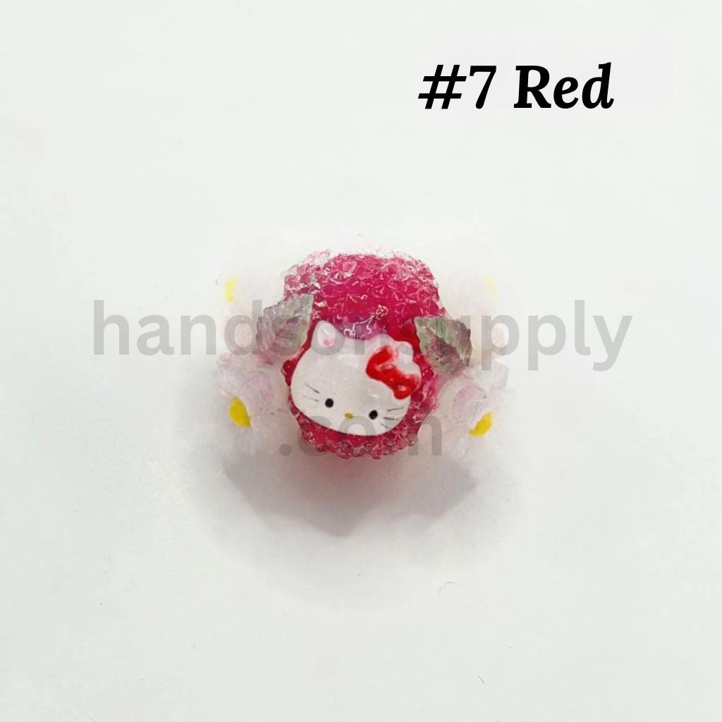 Glow in the Dark Jelly Color Sugar Cartoon Flower Chunky Beads Cute Mixed Characters & Colors, 20MM by 27M