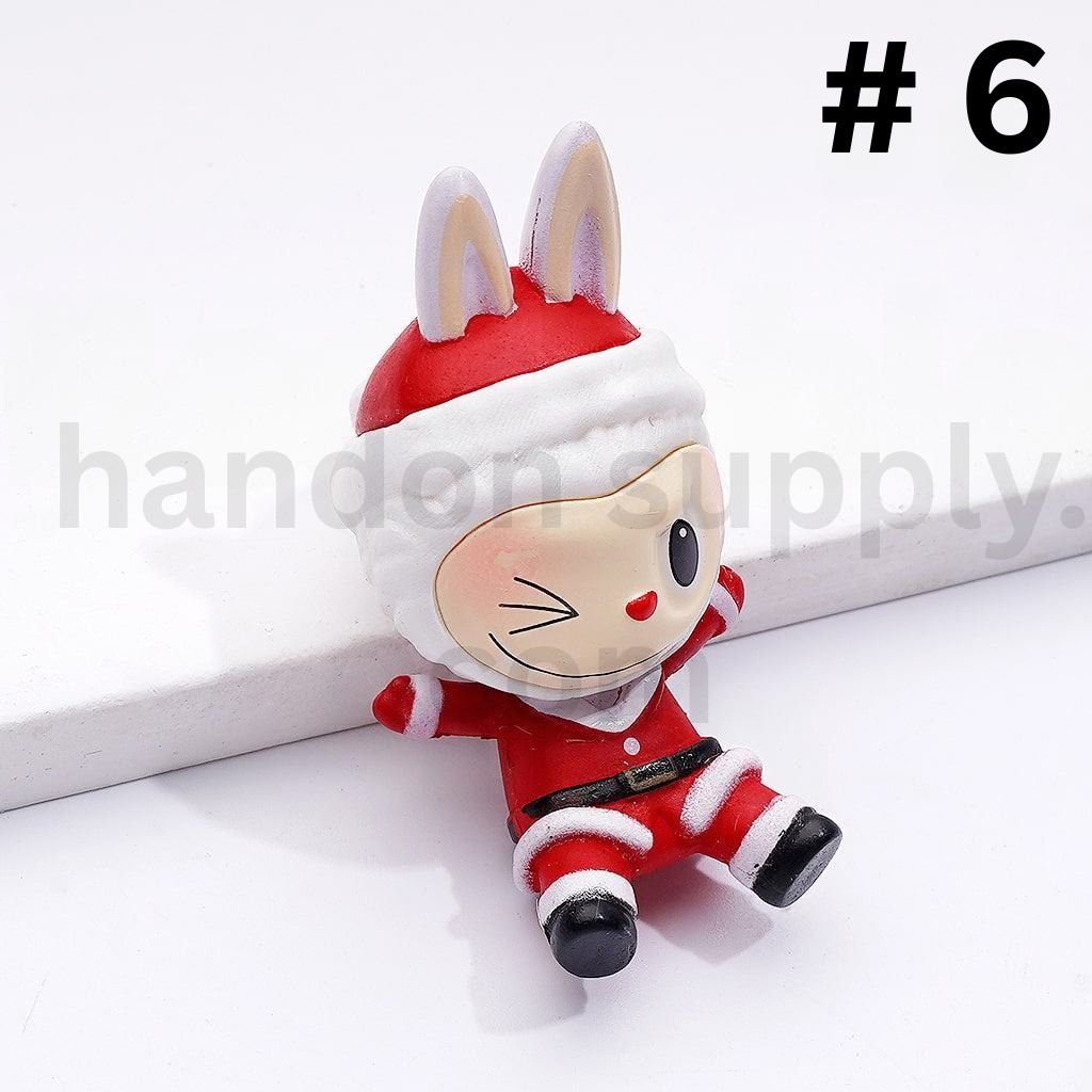 Cute Labub Christmas Figures Po Mar Style Blind Box Charms Approx. 40×20MM No Hole