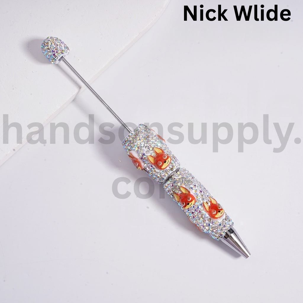 AB Rhinestones Cute Cartoon Sanrio & Friends Charms Hello Kitty, Doraemon, Donald Duck, Minni, Mickey, Kuromi, Wild Fox Beadable Clay Pens