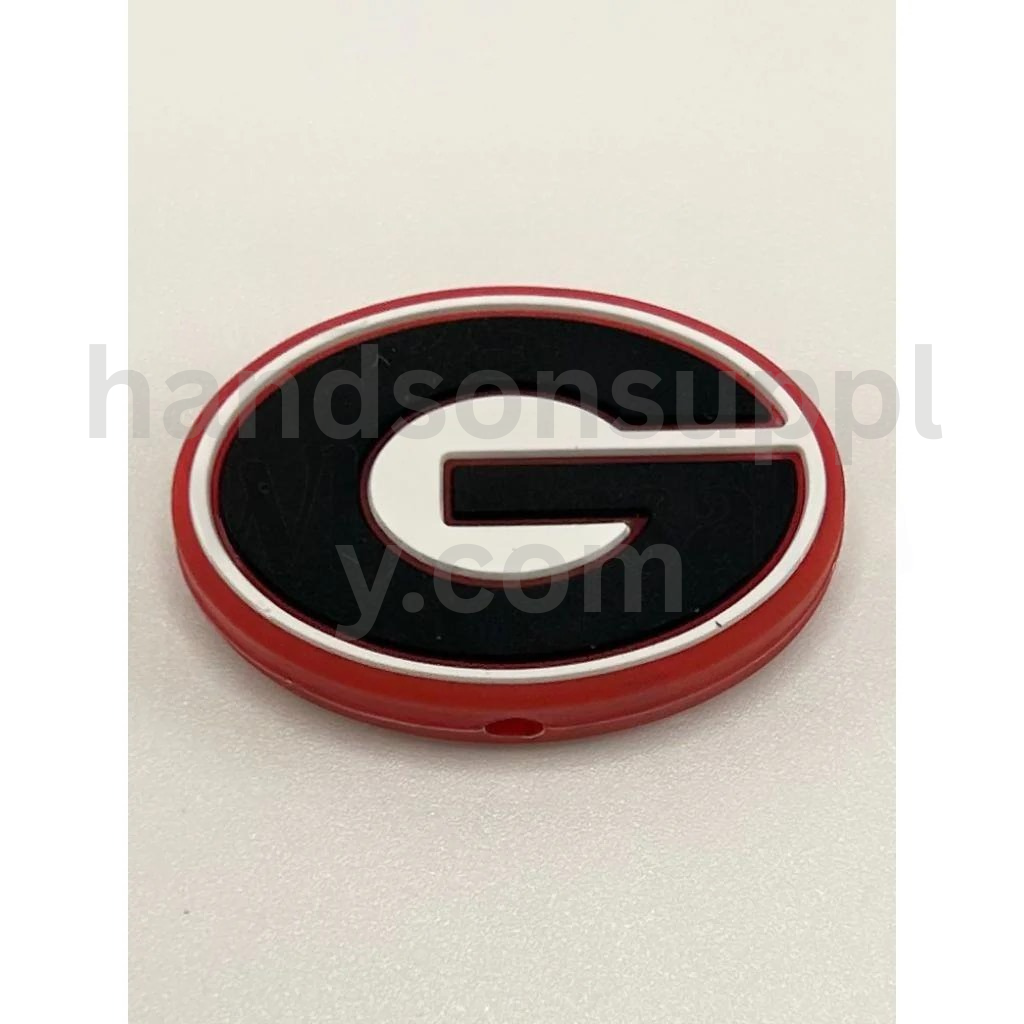 G Team Logo Football Theme Sports Style Silicone Focal Beads