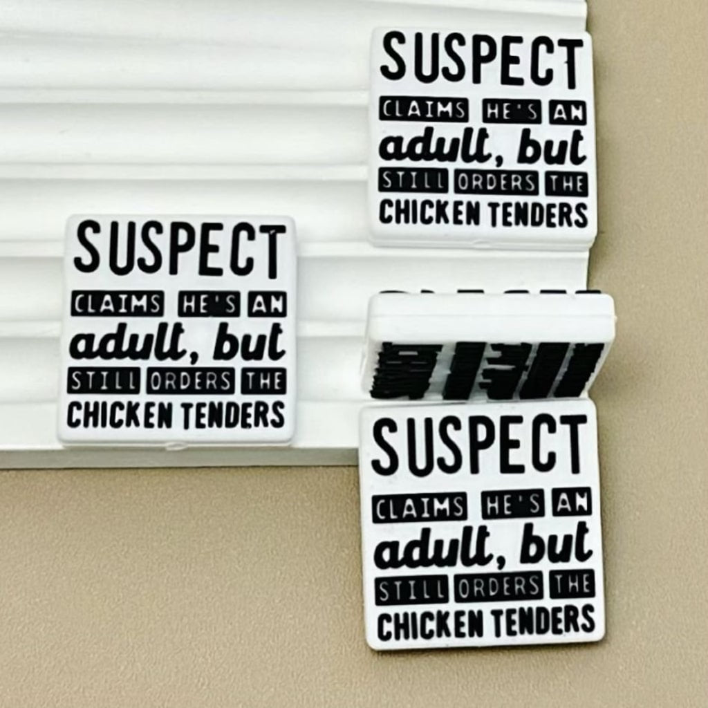 Silicone Focal Beads Suspect Claims He's an Adult But Still Orders the Chicken Tenders